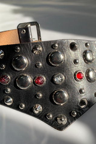 Женский ремень SharpLilTeeth Vintage Studded Biker Belt Selected, цвет: Чёрный — фото 2