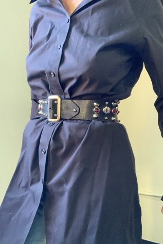 Женский ремень SharpLilTeeth Vintage Studded Biker Belt Selected, цвет: Чёрный — фото 3