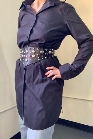 Женский ремень SharpLilTeeth Vintage Studded Biker Belt Selected, цвет: Чёрный — фото 4
