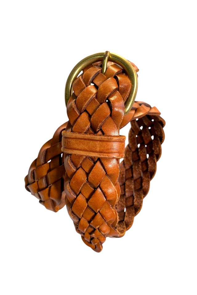 Vintage 1980s Woven Leather Belt Selected by SharpLilTeeth #1