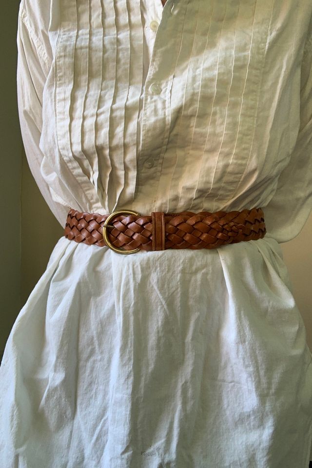 Vintage 1980s Woven Leather Belt Selected by SharpLilTeeth #2