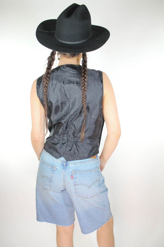 Vintage Black Suede Western Fringe Vest Selected By Moons + Junes Vintage #2