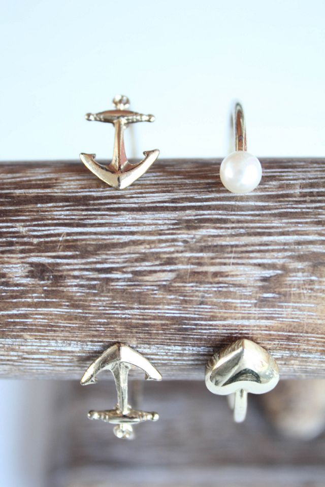 Vintage Seaside Gold Pearl Ocean Anchor Cuff Bracelet Set Selected By Moons + Junes Vintage #3