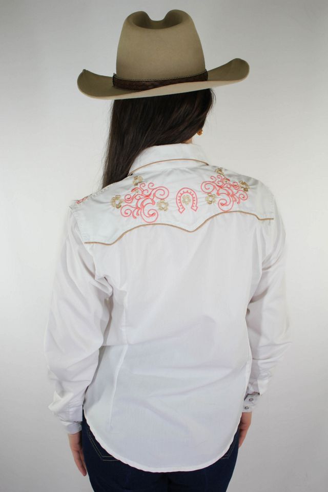 Vintage West Tex Horseshoe Embroidered Pearl Snap Shirt Selected By Moons + Junes Vintage #1