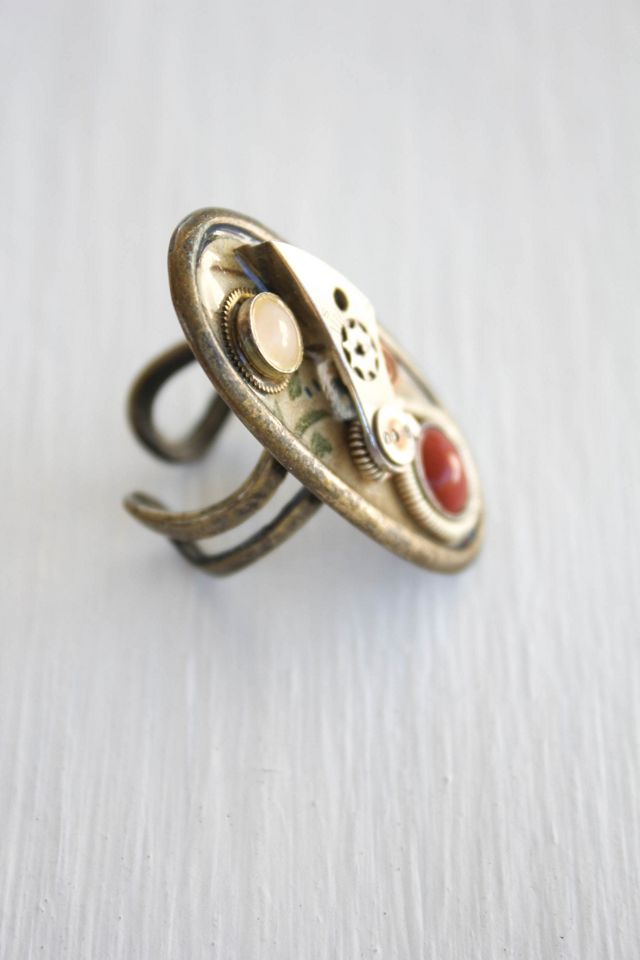 Vintage Steampunk Gears Statement Ring Selected By Moons + Junes Vintage #2