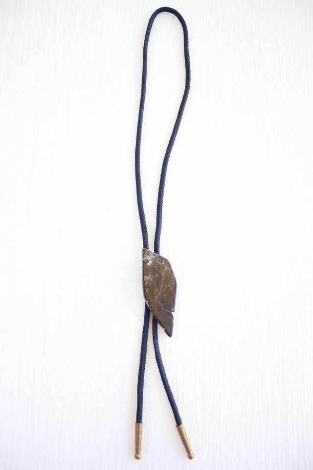 Vintage Green Jasper Gemstone Western Bolo Tie Selected By Moons + Junes Vintage #2