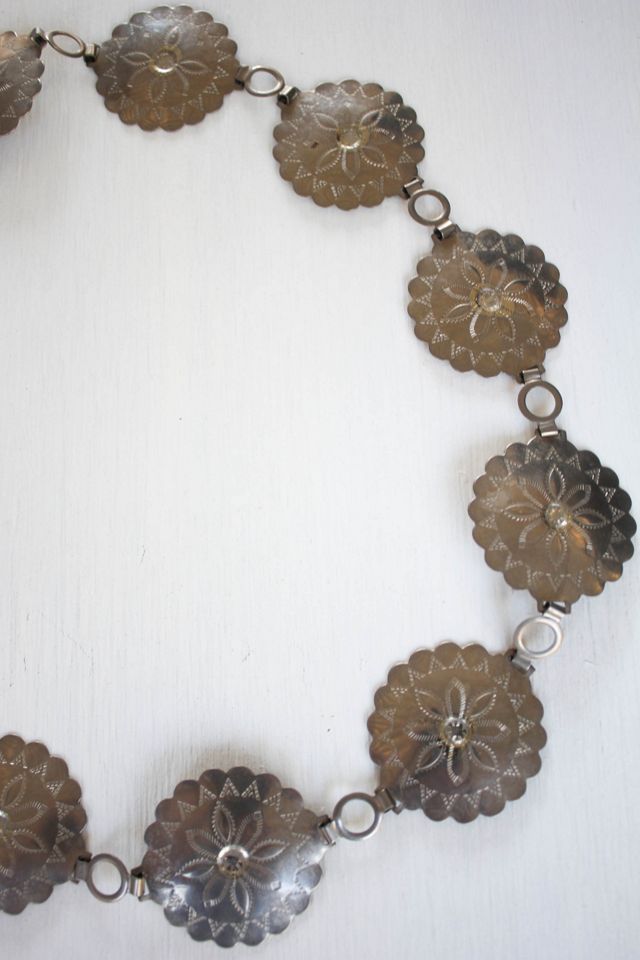Vintage Western Silver Chain Belt Selected By Moons + Junes Vintage #1