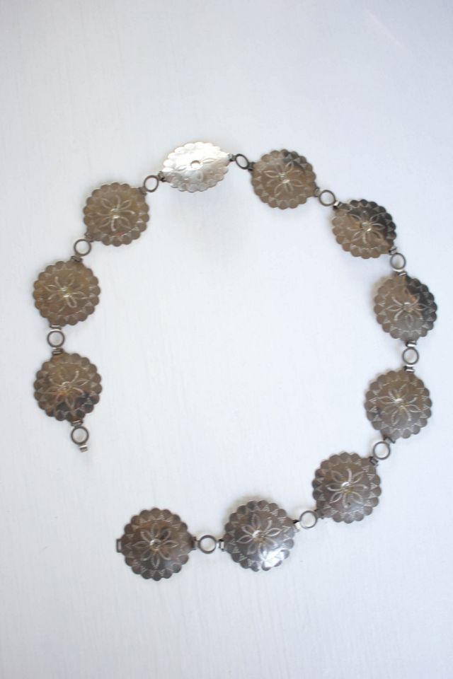 Vintage Western Silver Chain Belt Selected By Moons + Junes Vintage #3