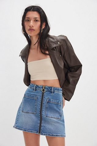 Rolla's A-Line Zip Mini Skirt