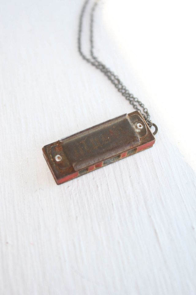 Antique Harmonica Vintage Necklace Selected By Moons + Junes Vintage #3