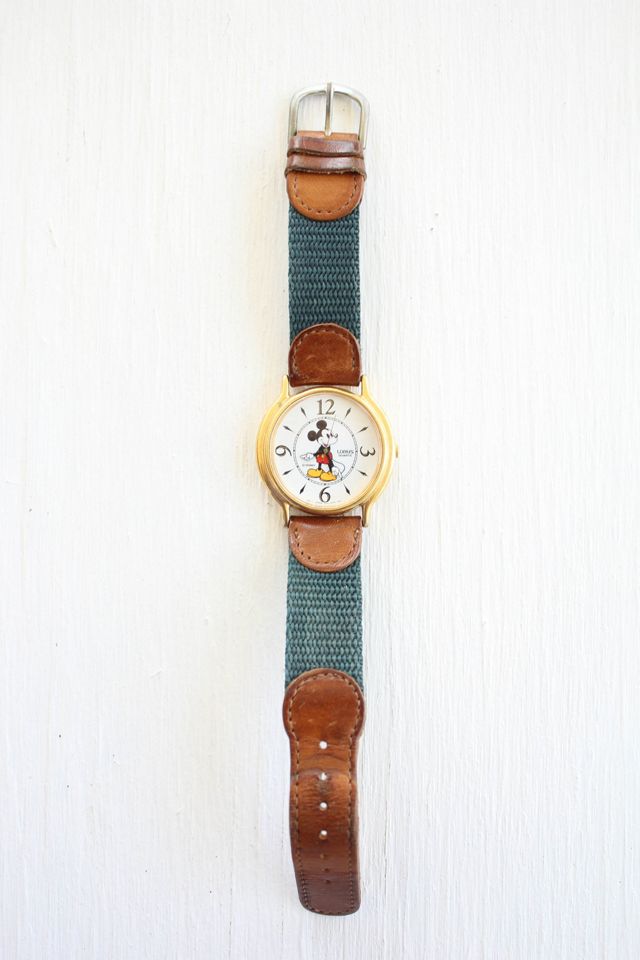 Vintage Mickey Mouse Collectible Leather Watch Selected By Moons + Junes Vintage #1