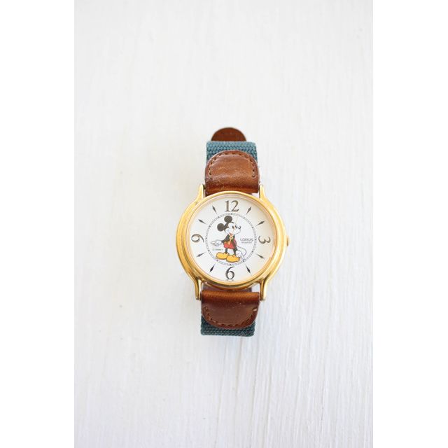Vintage Mickey Mouse Collectible Leather Watch Selected By Moons + Junes Vintage #2