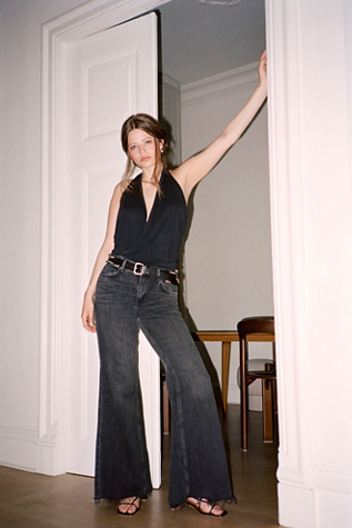 We The Free Live Wire Flare Jeans at Free People in Black, Size: 24 S