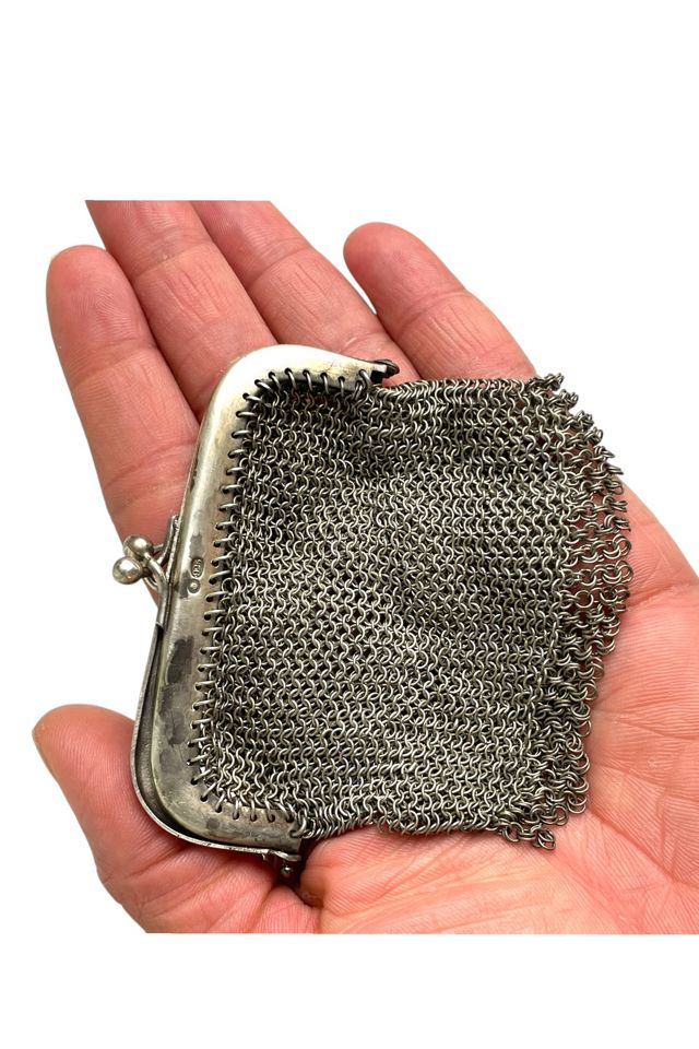 Vintage Silver Mesh Pouch Selected By Ankh By Racquel #1