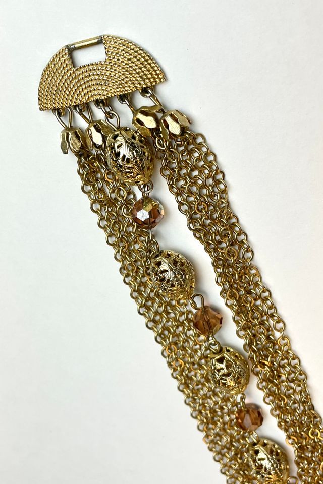 Vintage Beaded Multi-Chain Bracelet Selected By Ankh By Racquel #1