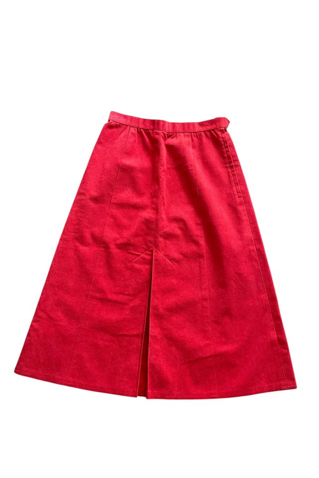 Vintage Red Ultrasuede Skirt Selected By Ankh By Racquel