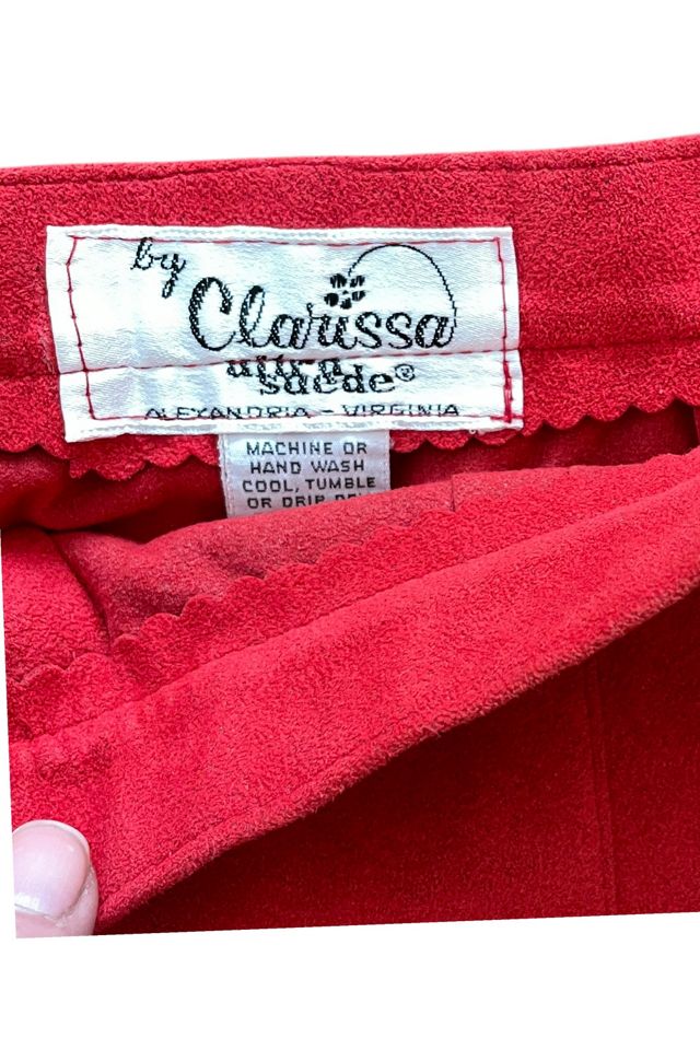 Vintage Red Ultrasuede Skirt Selected By Ankh By Racquel #1