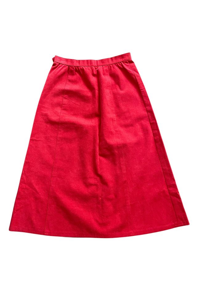 Vintage Red Ultrasuede Skirt Selected By Ankh By Racquel #3
