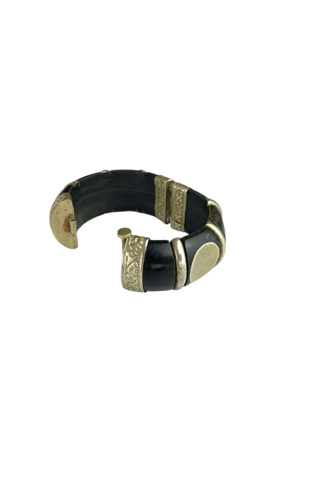 Vintage Black And Silver Chunky Bracelet Selected By Ankh By Racquel #3