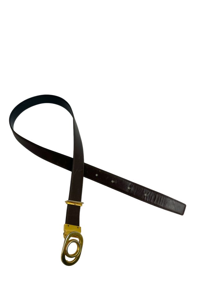 Vintage Brown Italian Leather Belt Selected By Ankh By Racquel #1