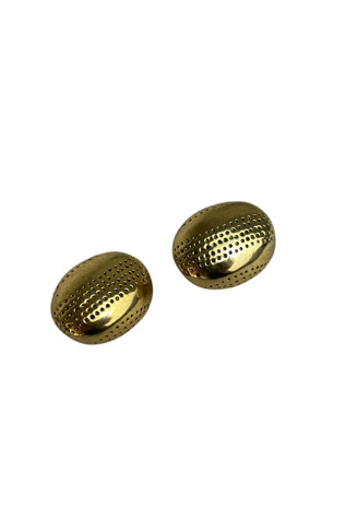 Vintage Large Gold Clip-On Earrings Selected By Ankh By Racquel