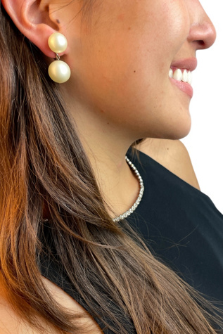 Vintage Pearl Dangle Clip-On Earrings Selected By Ankh By Racquel