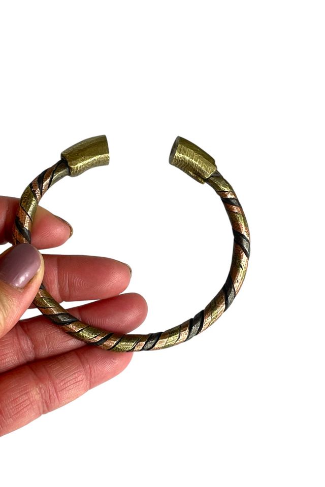 Vintage Mixed-Metal Bangle Bracelet Selected By Ankh By Racquel #1
