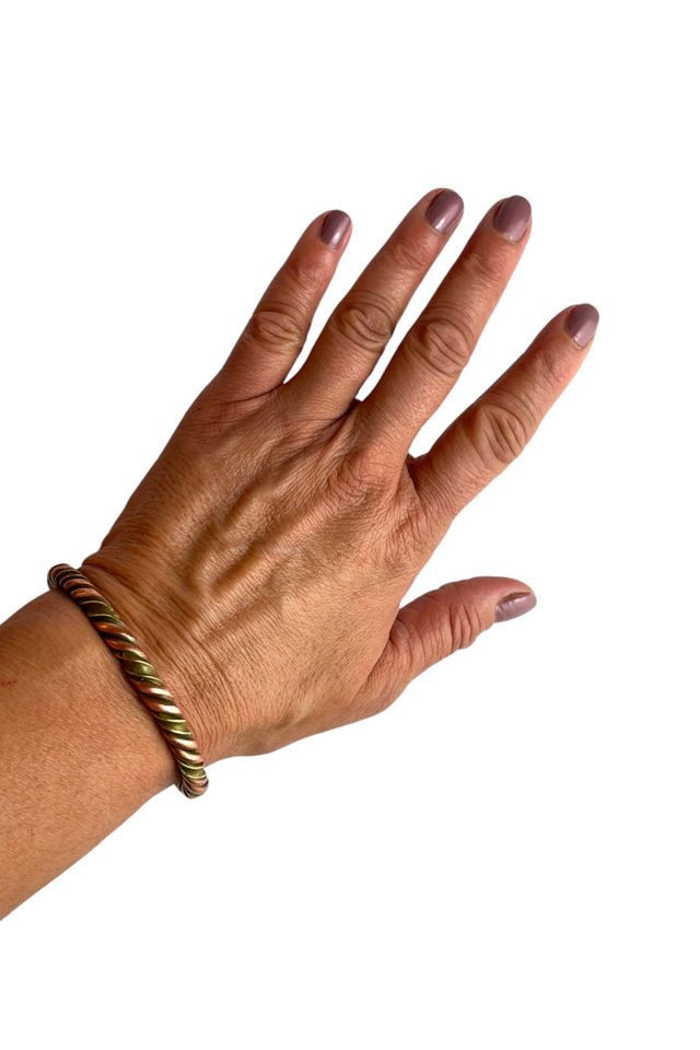 Vintage Copper And Brass Bangle Bracelet Selected By Ankh By Racquel #1