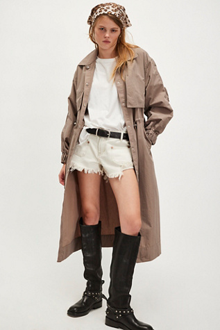 Indy Trench Jacket by Free People in Brown, Size: M