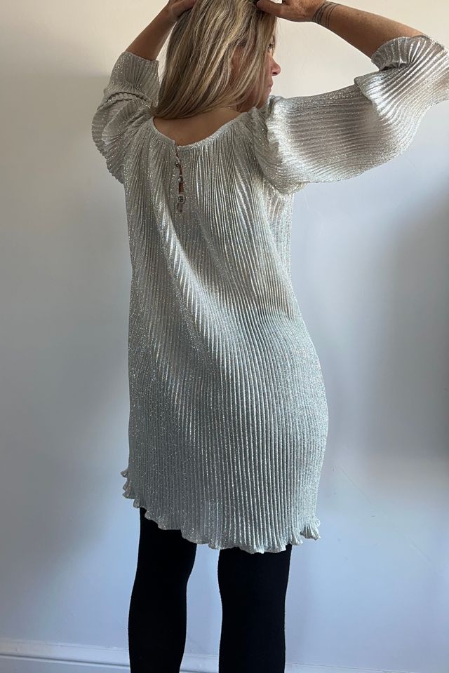 Vintage 60’s Silver Pleated Metallic Mini Selected by KA.TL.AK #3