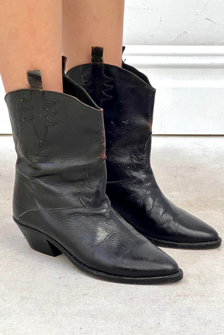 Vintage Joan and David Leather Booties Selected by Anna Corinna