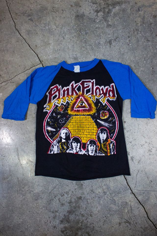 Vintage 70s Pink Floyd Parking Lot Raglan Concert T Shirt Selected by Black Shag Vintage #1
