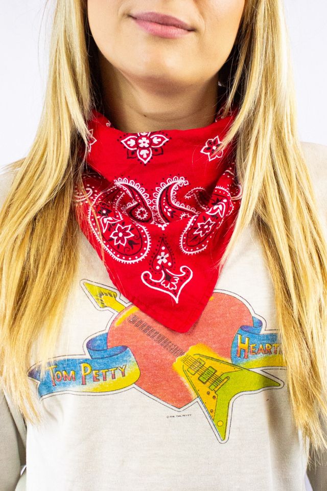 Vintage 50s Fast Color Paisley Red Bandana Selected by Black Shag ...