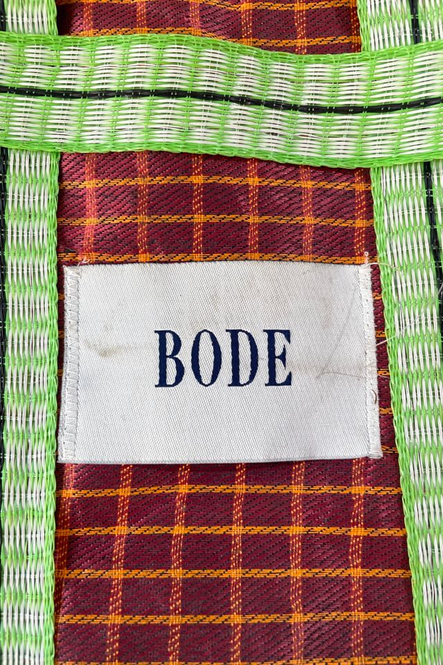 Bode Red & Green Checkered Market Bag Selected by The Curatorial Dept. #1