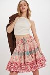 Many Layers Printed Skirt