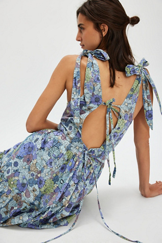 Bali Eternal Sunshine Maxi Dress At Free People In Blue Combo, Size: Medium