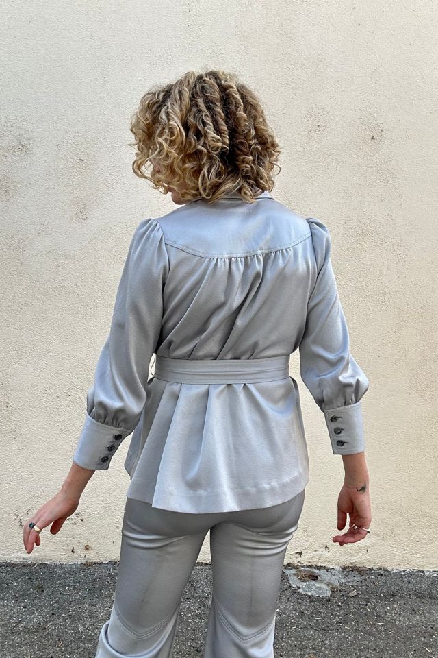 Vintage Silver Metallic Two-Piece Leisure Suit Selected by The Curatorial Dept. #2