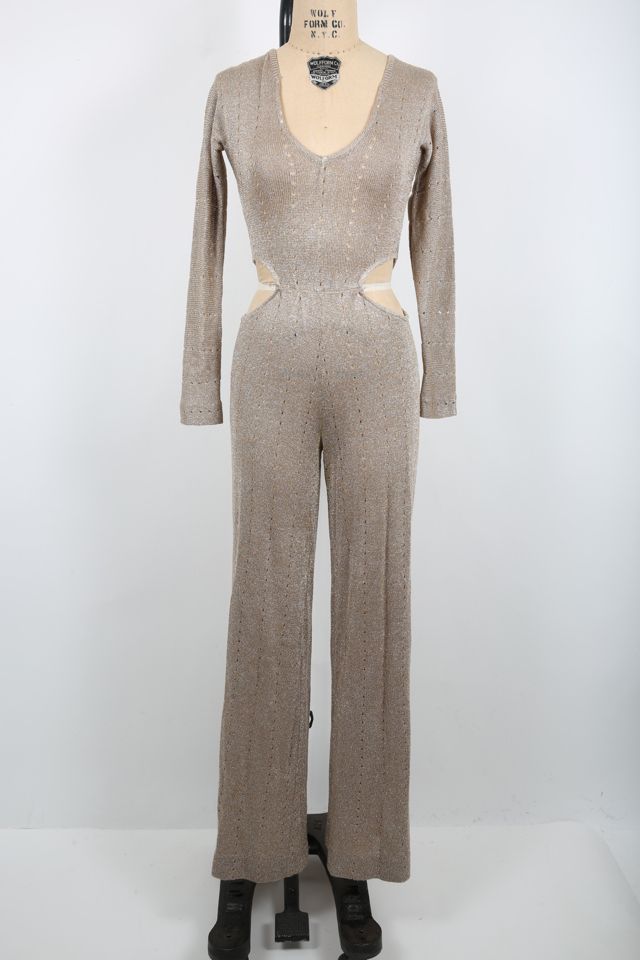 Metallic knit jumpsuit online