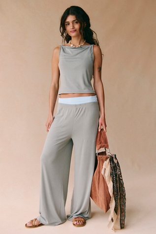Good Feels Pant Set by free-est at Free People in Green, Size: XS