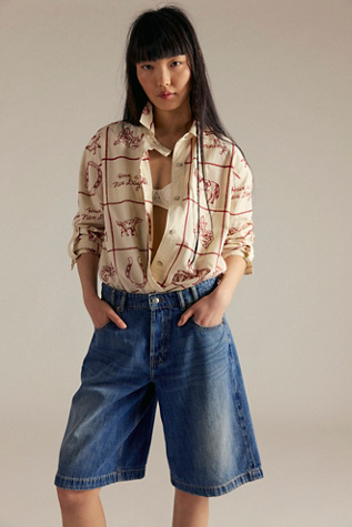 CRVY Back To Basics Shorts par We The Free en Harbor Blue, pour femme taille: XS chez Free People