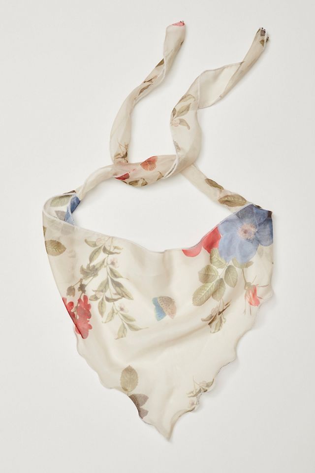 Helena Floral Chiffon Hair Scarf #2
