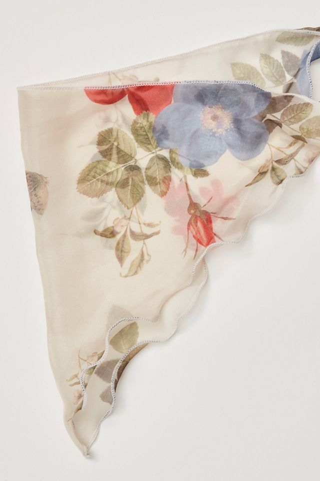 Helena Floral Chiffon Hair Scarf #3