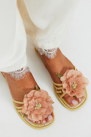 Olana Flower Strappy Sandals by Circus NY by Sam Edelman at Free People in Yellow, Size: US 8