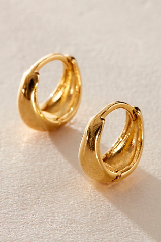 Set & Stones Aneesa Hoops at Free People in Gold