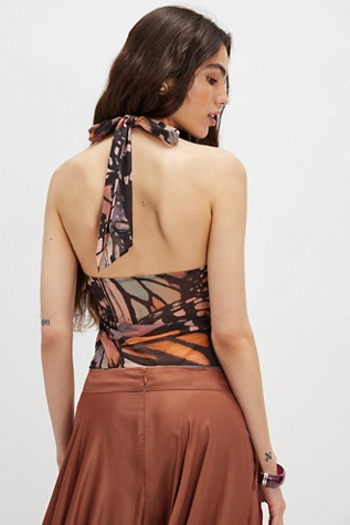 Женский топ Free People Butterfly Effect Halter Top, цвет: Комбинированный, вариант 1 — фото 3