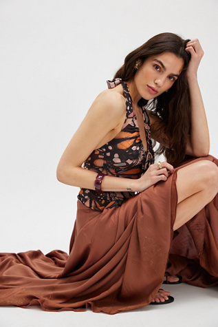 Женский топ Free People Butterfly Effect Halter Top, цвет: Комбинированный, вариант 1 — фото 4