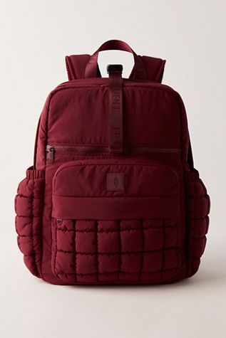 New Free People Quilted Hiker Backpack Signature Patches Fire starter Orange Quilted Hiker Backpack | Free People UK main image 4