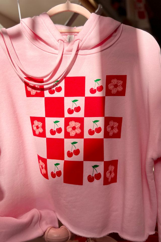 Overseasoned Cherry Picnic Cropped Hoodie #2