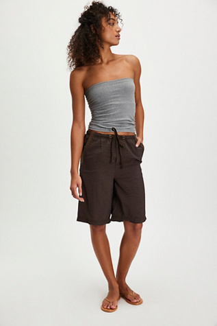 We The Free Palma Pull-On Board Shorts at Free People in Brown, Size: M