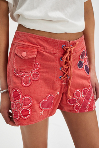 Tidal Wave Board Shorts by Free People in Yellow, Size: S